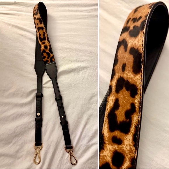 đź‘‘âś…PRICE FIRMâś… Leopard Print Leather Strap with Gold Hardware. NWOT - Picture 7 of 11